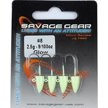 kendo Savage Gear Lrf Micro Sandeel Jigghead 1,5g #8 4pcs Glow