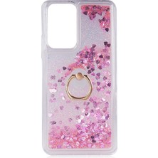 Dlrcase Xiaomi Mi 10T Kılıf Milce Sulu Yüzüklü Silikon Arka Kapak Pembe