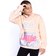 Toontoy Kids Toontoy Kız Çocuk Bol Yaka Reklektörlü Kanguru Cepli Sweatshirt