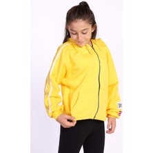 Toontoy Kids Toontoy Kız Çocuk Kol Üstü Şeritli Armalı Salaş Hırka