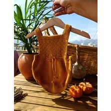 Handmade %100 Pamuk El Örgüsü Bebek Kısa Kol Tulum, Yenidoğan Hastane Eve Dönüş Kıyafeti