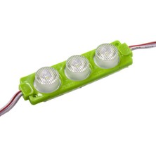 Motorobit 3W Mercekli Modül 3'lü LED - Yeşil 12V