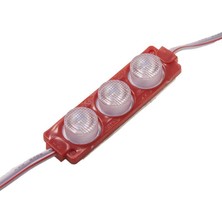 Motorobit 3W Mercekli Modül 3'lü LED - Kırmızı 12V