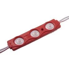 Motorobit 3'lü Mercekli Modül LED - Kırmızı 12V 1.2W