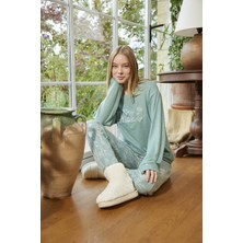 Aydoğan Kadın Termal Yeşil Pijama Takımı