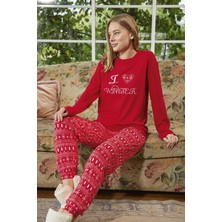 Aydoğan Kadın Termal Kırmızı Pijama Takımı