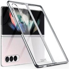 AktarMobile Samsung Galaxy Z Fold 3 Kılıf Premium Kapak Tam Uyumlu 2 Parça Metalik Renk Ultra Ince Electroplate