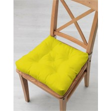 Nerotex 4'lü Kombin Pofidik Kare Sandalye Minderi 40 x 40 cm Sarı Bej