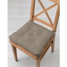 Nerotex 4'lü Kombin Pofidik Kare Sandalye Minderi 40 x 40 cm Sarı Bej