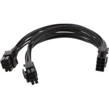 Prettyia 8pin Kadın Çift 8pin (4 + 4) Erkek 18AWG Cpu Güç Power Splitter Kablosu