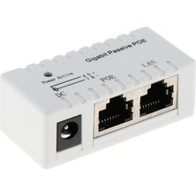 Prettyia Pasif Poe Enjektör Gigabit Ethernet Poe Adaptörü LED RJ45 Konektörü 12-52V