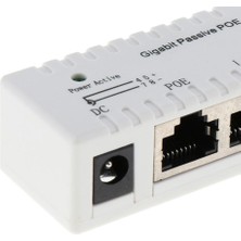 Prettyia Pasif Poe Enjektör Gigabit Ethernet Poe Adaptörü LED RJ45 Konektörü 12-52V