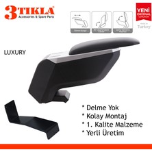 3 Tıkla Fiat Grande Punto 2008 Delmesiz Çelik Ayaklı Gri-Siyah Kolçak Kol Dayama
