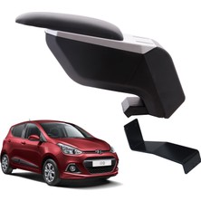 3 Tıkla Hyundai I10 2019 Delmesiz Çelik Ayaklı Gri-Siyah Kolçak Kol Dayama