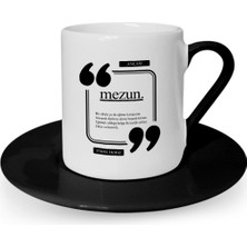 Kişiye Özel Mezun Siyah Türk Kahvesi Fincanı - 4