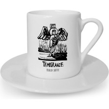 Kişiye Özel Tarot Temperance (Ilımlılık) Türk Kahvesi Fincanı