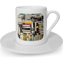 Kişiye Özel Retro Vhs Tasarımlı Türk Kahvesi Fincanı - 1