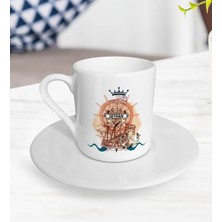 BK Kişiye Özel Isimli Gemi Tasarımlı Türk Kahvesi Fincanı-4