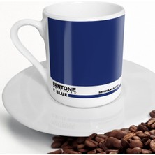 BK Kişiye Özel Isimli Pantone C Blue Kahve Fincanı