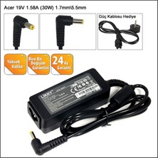 Afila Acer Aspire One Zg5 (Linux) Notebook Adaptör 19V 1.58A (30W) 1.7mm5.5mm