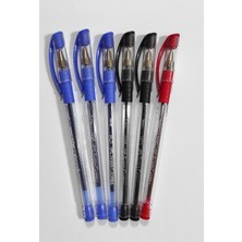 Faber Castell 1425 6 Renk Tükenmez Kalem - 2 Siyah + 3 Mavi+1 Kırmızı 6'li