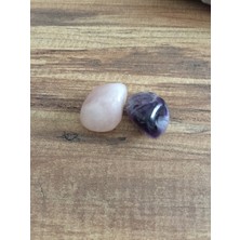 Turuncu Store Ikili Enerji Taşı Ametist ve Pembe Kuvars