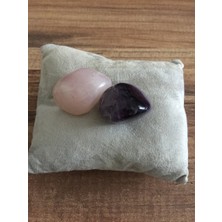 Turuncu Store Ikili Enerji Taşı Ametist ve Pembe Kuvars