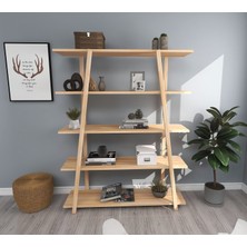 Soft Doğal Ahşap Kitaplık