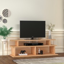 Wood Face Woodface Ella Televizyon Sehpası 120X40 cm Doğal Ahşap Özel Tasarım