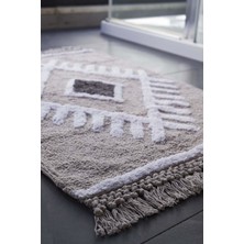 Nell Tekli Banyo Paspası %100 Pamuk 60x90 Gri