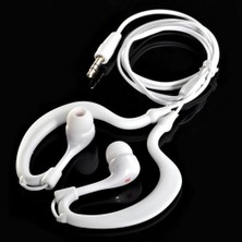 Prettyia 3.5mm Earhook Su Geçirmez Spor / Koşu / Açık Havada Kulaklık Kulaklık Kulak Kulaklık Kulaklık Iphone Samsung Ipod Mp3 Mp4 ve Diğer 3.5mm Jack Cihazları Beyaz