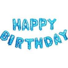 Partipan Happy Birthday Folyo Balon Mavi