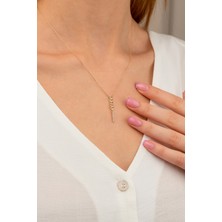 Gençtaş Kuyumculuk 14 Ayar Altın Zirkon Taşlı Pars Kolye