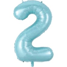 Partipan 2 Rakam Folyo Balon Mavi 76 cm
