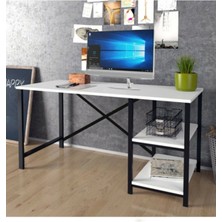 Noowa Metal Bilgisayar ve Çalışma Masası 50X120 cm Beyaz