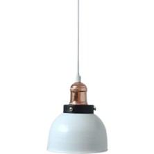 Rys Tasarım Rys Retro Metal Dekoratif Beyaz Tekli Kafe Mutfak Aydınlatma Avize