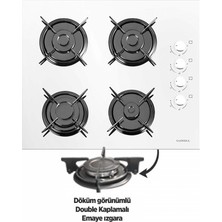 Luxell Opall Beyaz Set ( DA-835 Cam Davlumbaz - 40 Tahdf Ankastre Cam Ocak -  B66-SGF3 Opall Beyaz Ankastre Fırın  )