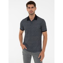 Pierre Cardin Polo Yaka Slim Fit Düz Siyah Erkek T-Shirt