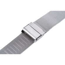 Oso Kordon Paslanmaz Çelik Milano Ince Hasır Kordon - Silver - 12MM