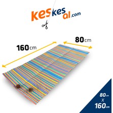 Keskesal Katlanabilir Çantalı Plastik Hasır Halı Kilim-Piknik Plaj Kamp Bahçe Outdoor,dış Mekan,mats