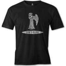 T-Shirt Doctor Who - Weeping Angels Siyah Erkek Tshirt