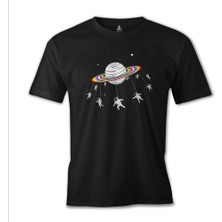 T-Shirt Swing Astronot Siyah Erkek Tshirt