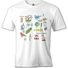 T-Shirt Biyoloji - Dna Beyaz Erkek Tshirt