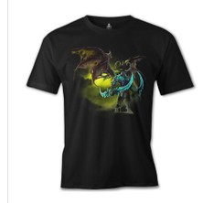 T-Shirt World Of Warcraft - Illidan Stormrage Siyah Erkek Tshirt