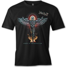 T-Shirt Judas Priest  - Angel Siyah Erkek Tshirt