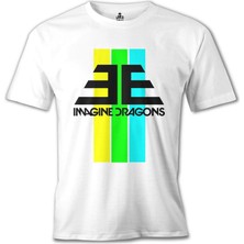 T-Shirt Imagine Dragons - Ee Beyaz Erkek Tshirt