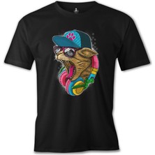 T-Shirt Catphone Müzik  Siyah Erkek Tshirt