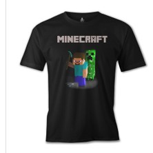T-Shirt Minecraft - 7 Siyah Erkek Tshirt