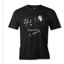 T-Shirt Başöğretmen Atatürk - Öğretmenler Günü Siyah Erkek Tshirt
