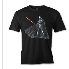 T-Shirt Star Wars - Darth Vader Lightsaber Siyah Erkek Tshirt